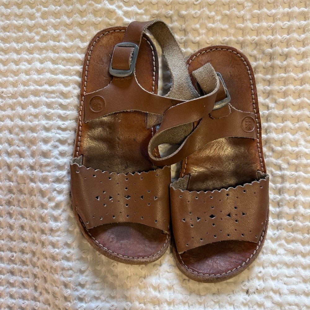 Freshly picked leather sandals